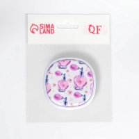 Зеркало складное &laquo;Флаконы&raquo;, 7,5 &times; 7,5 см, цвет розовый/фиолетовый