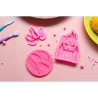 Молд Доляна &laquo;Сказочный замок&raquo;, силикон 11&times;7,5&times;1,3 см, цвет розовый