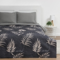Покрывало евро макси Экономь и Я "Пальмовые листья" 240*210&plusmn;5см, 100% полиэстер, 190гр/м2