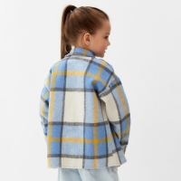 Рубашка детская KAFTAN утеплённая, размер 34 (122-128 см), голубая