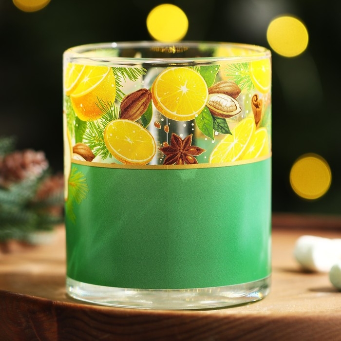 Новый год. Кружка стеклянная «С новым годом», 300 мл Новый год. Кружка стеклянная «С новым годом», 300 мл