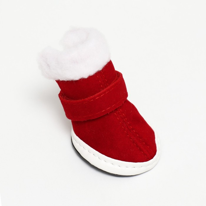 Ботинки "Кристмес", набор 4 шт, размер 5 (подошва 6 х 5 см), красные