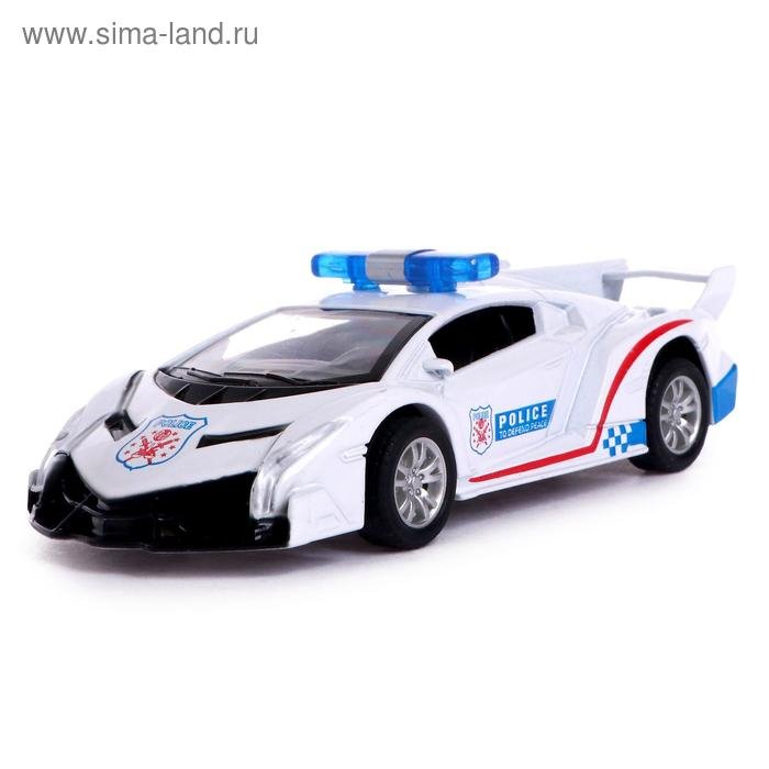 Машина металлическая &laquo;Полиция&raquo;, инерционная, 1:43, цвет МИКС
