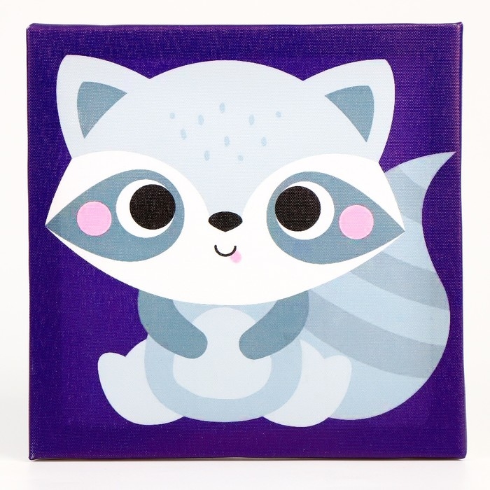 Картина помпонами &laquo;Енот&raquo;, 20 х 20 см, аппликация помпошками