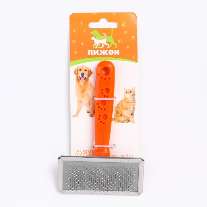 Пуходерка Пуходерка "Лапки" средняя с каплями, 9 х 12 см, оранжевая