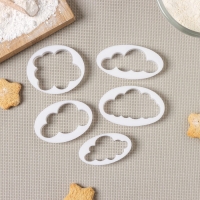 Набор выемок кондитерских для марципана и теста Доляна, 5 шт, 7,8×4,6×1 см Набор выемок кондитерских для марципана и теста Доляна, 5 шт, 7,8×4,6×1 см