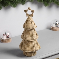 Фигура световая "Ёлочка плетённая", 30х13х13 см, 20 LED, батарейки ААх2 (не в комплекте), свечение теплое белое