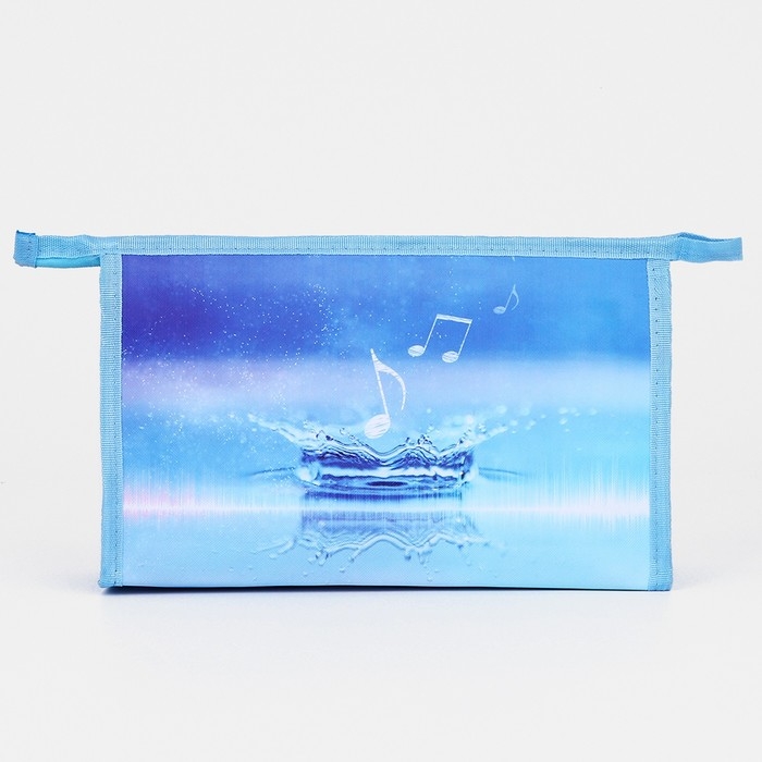 Косметичка на молнии, цвет голубой