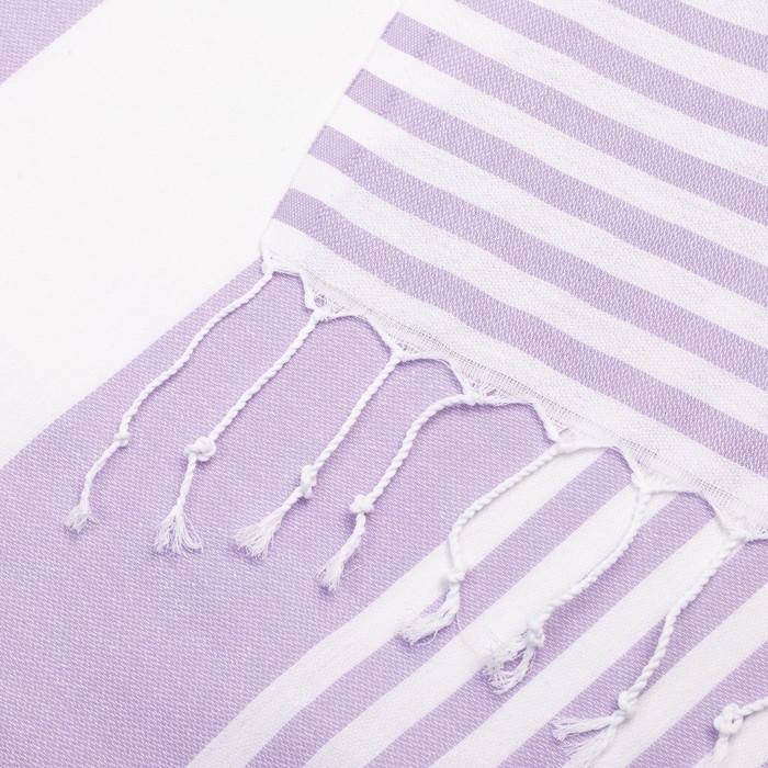 Пештемаль для пляжа, бани, сауны «Фортуна» 100х180 см, сиреневый Пештемаль для пляжа, бани, сауны «Фортуна» 100х180 см, сиреневый