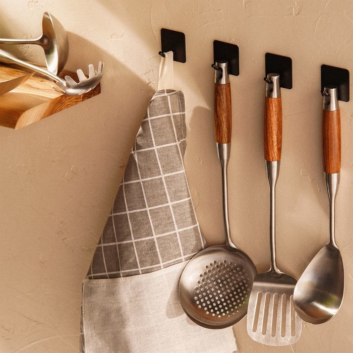 Половник из нержавеющей стали SL Home, &laquo;Рустик&raquo; 38&times;10 см, цвет серебряный