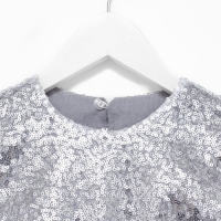 Платье для девочки с пайетками KAFTAN, размер 34 (122-128), цвет лиловый