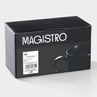 Кружка фарфоровая Magistro Carbon, 380 мл, цвет чёрный Кружка фарфоровая Magistro Carbon, 380 мл, цвет чёрный