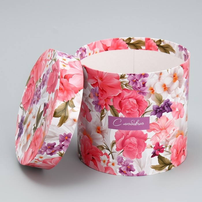 Набор шляпных коробок 5 в 1, упаковка подарочная, «Цветы», 13 х 14 ‒ 19.5 х 22 см Набор шляпных коробок 5 в 1, упаковка подарочная, «Цветы», 13 х 14 ‒ 19.5 х 22 см