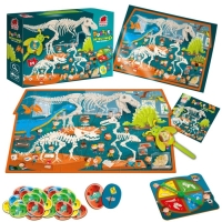 Пазл-детектив «Музей динозавров», лупа, 24 фишки, 54 элемента Пазл-детектив «Музей динозавров», лупа, 24 фишки, 54 элемента