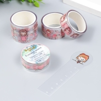 Клейкая лента пластик "Девочки" набор 4 шт + закладка шир. 1,5/2/3 см дл. 2 м 4хх4х10 см Клейкая лента пластик "Девочки" набор 4 шт + закладка шир. 1,5/2/3 см дл. 2 м 4хх4х10 см