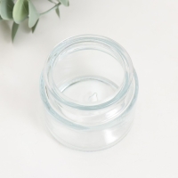 Банка для свечей стекло с пробкой "Прозрачная" 100 мл 6,5х6,5х6,5 см Банка для свечей стекло с пробкой "Прозрачная" 100 мл 6,5х6,5х6,5 см