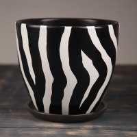 Горшок цветочный "Зебра" № 4 Высокий овал, 2,6 л Горшок цветочный "Зебра" № 4 Высокий овал, 2,6 л