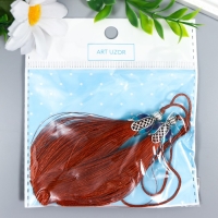 Декор для творчества текстиль "Кисть Падишах" рыжий набор 2 шт 9х1 см