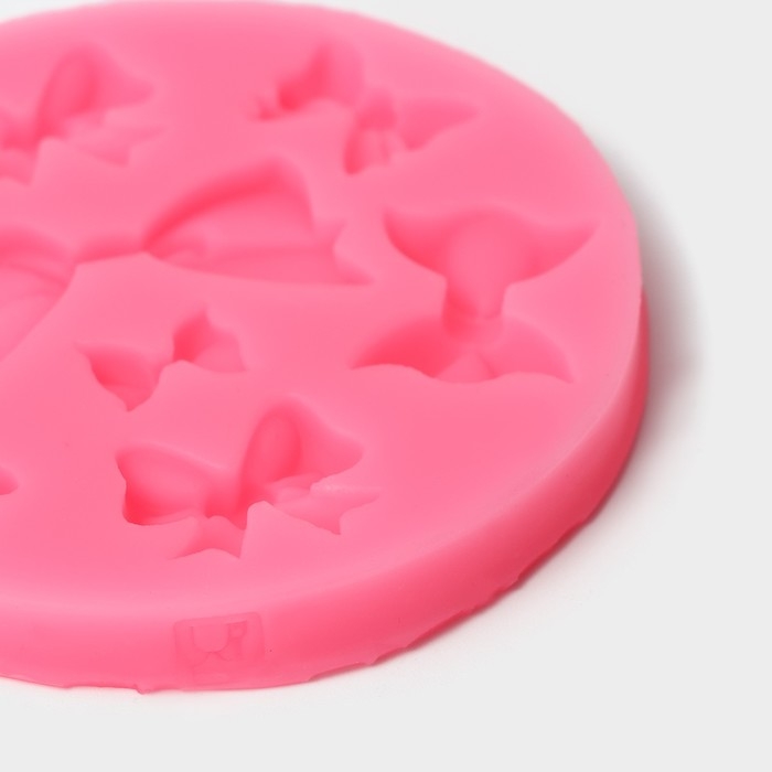 Молд Доляна &laquo;Бант&raquo;, силикон, d=8,5 см, цвет розовый