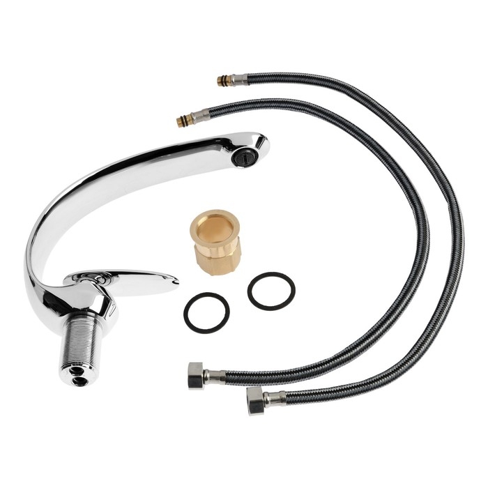 Смеситель для раковины ZEIN Z3879, однорычажный, интерьерный, высота 18 см, латунь, хром Смеситель для раковины ZEIN Z3879, однорычажный, интерьерный, высота 18 см, латунь, хром