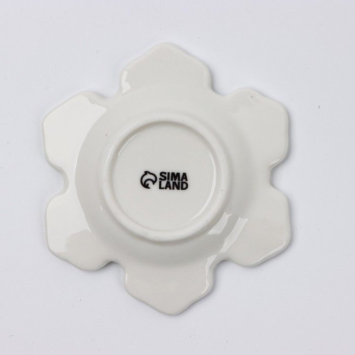 Новый год. Подставка под чайный пакетик &laquo;Снежного Нового года&raquo;, 8 х 9 см