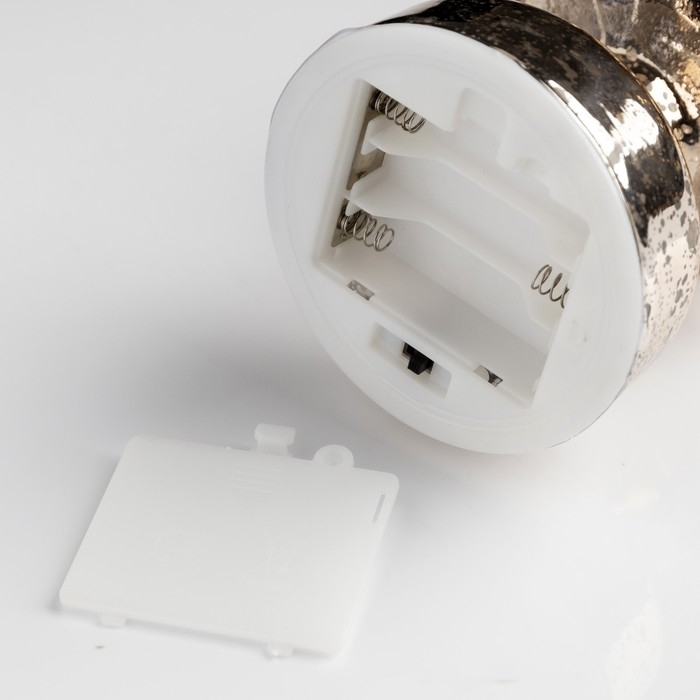 Светодиодная фигура &laquo;Золотистая ёлка&raquo; 9 &times; 29 &times; 9 см, стекло, батарейки АААх3 (не в комплекте), свечение тёплое белое