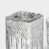 Набор штоф «Оптика», 500 мл, стакан «Крист», 350 мл, 4 шт, МИКС Набор штоф «Оптика», 500 мл, стакан «Крист», 350 мл, 4 шт, МИКС