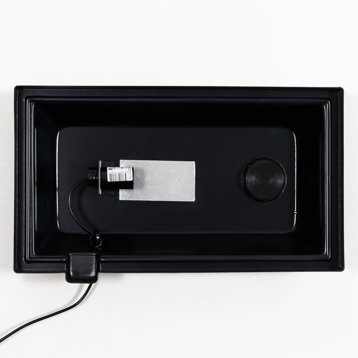 Аквариум "Прямоугольный" с крышкой, 25 литров, 38 х 21 х 31/36 см, чёрный