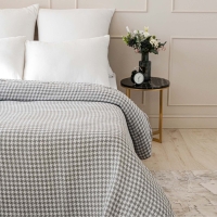 Плед Римский 140х200см, серый, хл80%, пэ20%, 320г/м