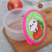 Ланч-бокс круглый «Вкусно», 500 мл Ланч-бокс круглый «Вкусно», 500 мл