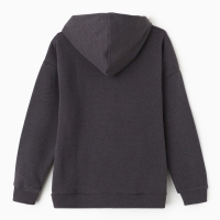 Толстовка детская, цвет тёмно-серый меланж, рост 140 см Толстовка детская, цвет тёмно-серый меланж, рост 140 см