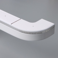 Карниз двухрядный, &laquo;Ультракомпакт. Лабиринт&raquo;, 160 см, с декоративной планкой, цвет белый