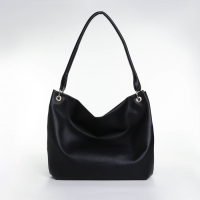 Сумка-мешок на молнии, TEXTURA, большой размер, цвет чёрный Сумка-мешок на молнии, TEXTURA, большой размер, цвет чёрный