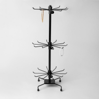 Вертушка, 3 яруса по 10 крючков, 30&times;30&times;65, цвет чёрный