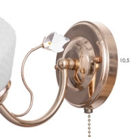 Бра "Ариель" 1х40Вт E27 белый-золото 18х15х18 см. Бра "Ариель" 1х40Вт E27 белый-золото 18х15х18 см.