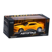 Машина металлическая &laquo;Гонка&raquo;, инерционная, масштаб 1:43, цвет жёлтый