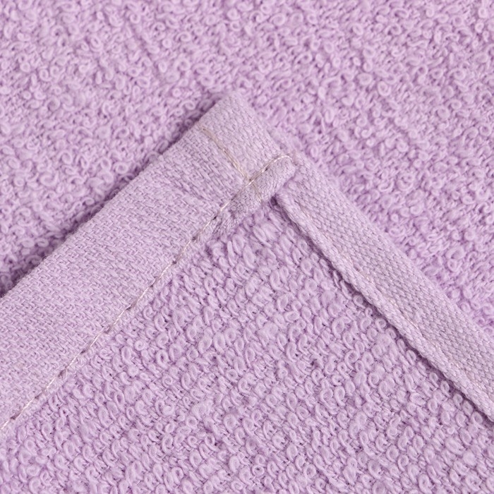 Салфетка махровая 30х30см (фас 5шт) сиреневый,360 г/м, хл100%