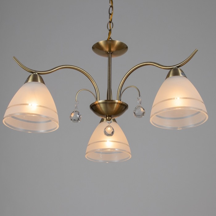 Люстра Люстра "Кобея" 3х40Вт Е27 бронза 53х53х92(52)см