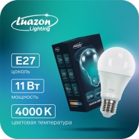 Лампа светодиодная Luazon Lighting, A60, 11 Вт, E27, 990 Лм, 4000 К, дневной свет Лампа светодиодная Luazon Lighting, A60, 11 Вт, E27, 990 Лм, 4000 К, дневной свет
