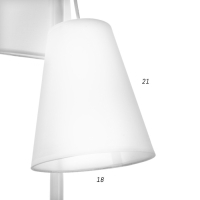 Торшер 19078/3 E27 40Вт белый 40х25х165 см