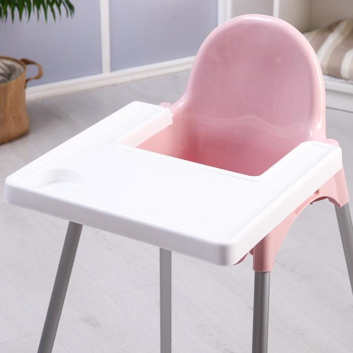 Стульчик для кормления пластиковый, цвет розовый Стульчик для кормления пластиковый, цвет розовый