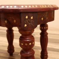 Стол резной "Медуза" дерево 44х44х38 см