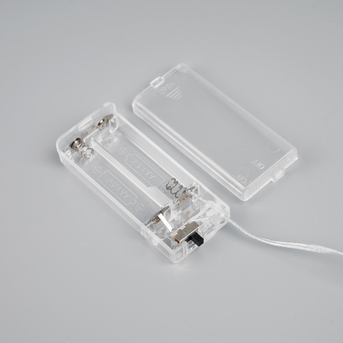 Гирлянда &laquo;Нить&raquo; 2 м роса с насадками &laquo;Прищепки-тыквы&raquo;, IP20, серебристая нить, 20 LED, батарейки ААх2 (нет в копмплекте), свечение тёплое белое