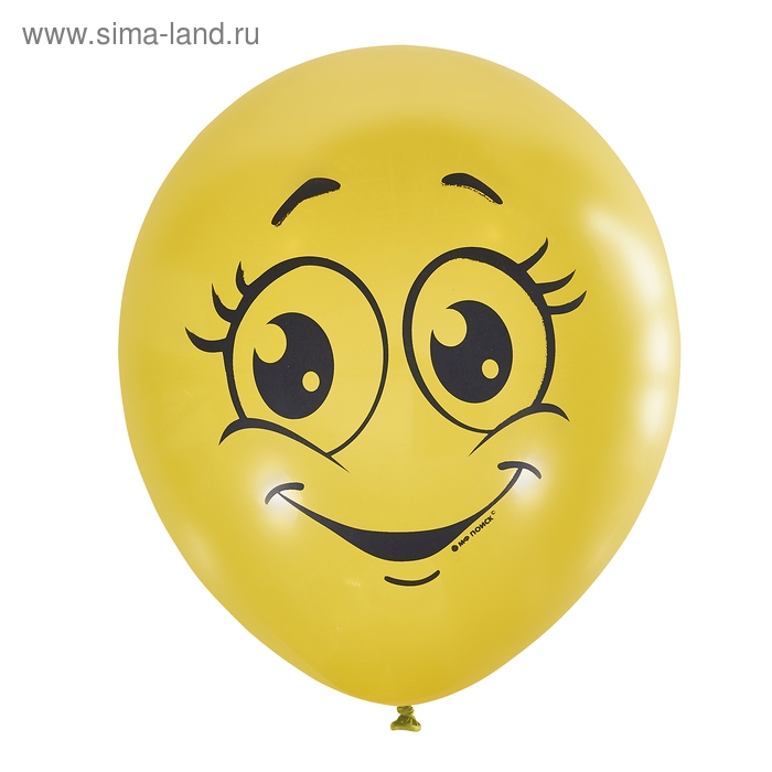 Набор шаров 12" &laquo;Улыбки&raquo;, пастель, 1-сторонний, набор 5 шт.
