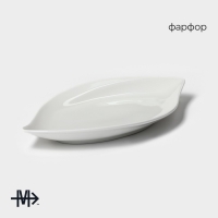 Блюдо фарфоровое Magistro «Ладья», 27×14,5 см, цвет белый Блюдо фарфоровое Magistro «Ладья», 27×14,5 см, цвет белый