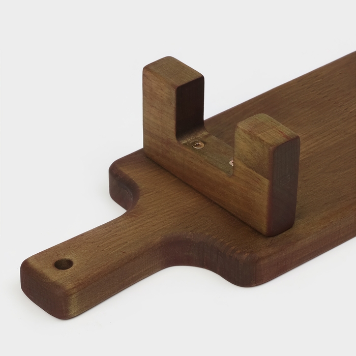 Доска разделочная для подачи и сервировки с ручкой, на ножках, 38&times;10&times;6 см, берёза