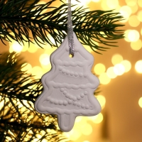 Новый год! Ёлочное украшение под раскраску &laquo;Ёлочка&raquo; с подвесом, кисть