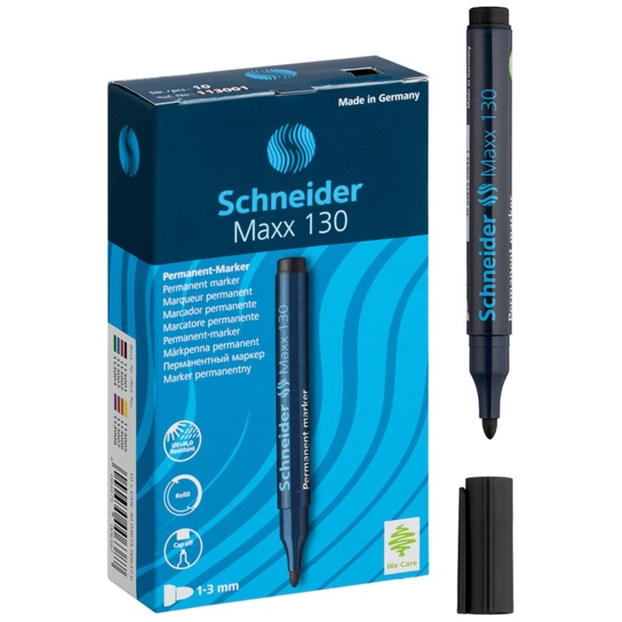Маркер перманентный 3.0 мм, Schneider Maxx Маркер перманентный 3.0 мм, Schneider Maxx "130", пулевидный, черный