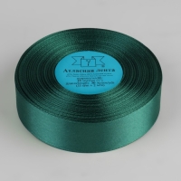 Лента атласная, 25 мм &times; 33 &plusmn; 2 м, цвет тёмно-зелёный №106