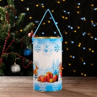 Новый год. Подарочная коробка, тубус &laquo;Тройка оленей&raquo; 120 х 220 мм (200 мм внутр. высота).